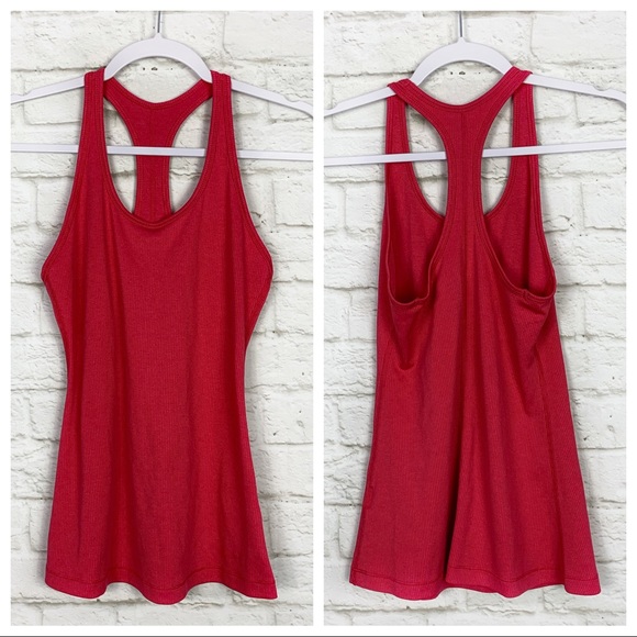 Nike Tops - Nike Ribbed Racerback Hot Pink Stretch Tank Top S